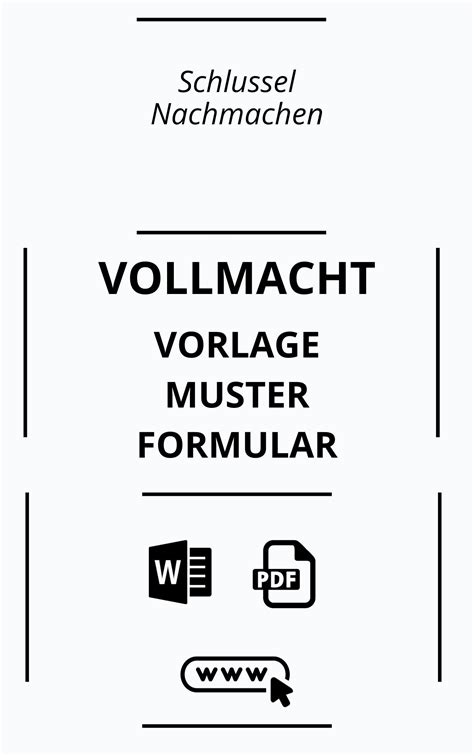 Zamkov Austausch - Vorlage für das Erstellen einer Vollmacht-Schlüsselkopie